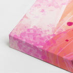 Cuadro canvas Pintura Rosa Naranja Energica - Contemporaneos Abstractos - Vista CloseUp