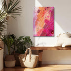 Cuadro canvas Pintura Rosa Naranja Energica - Contemporaneos Abstractos - Vista Lifestyle