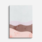 Cuadro canvas Ondas Salmon Rosa y Marron Suaves - Contemporaneos Abstractos - Vista Frente