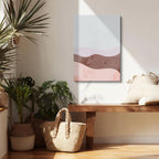 Cuadro canvas Ondas Salmon Rosa y Marron Suaves - Contemporaneos Abstractos - Vista Lifestyle