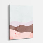Cuadro canvas Ondas Salmon Rosa y Marron Suaves - Contemporaneos Abstractos - Vista Perspectiva