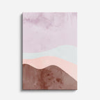 Cuadro canvas Ondas Rosa y Marron Pastel - Contemporaneos Abstractos - Vista Frente