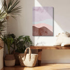 Cuadro canvas Ondas Rosa y Marron Pastel - Contemporaneos Abstractos - Vista Lifestyle