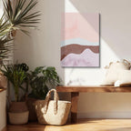 Cuadro canvas Ondas Rosa Lila y Marron Suaves - Contemporaneos Abstractos - Vista Lifestyle