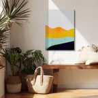 Cuadro canvas Ondas Naranja Teal y Negro - Contemporaneos Abstractos - Vista Lifestyle