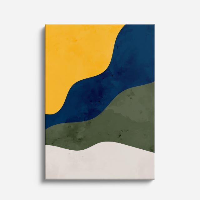 Cuadro canvas Ondas Azul y Verde Organicas - Contemporaneos Abstractos - Vista Frente