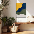 Cuadro canvas Ondas Azul y Verde Organicas - Contemporaneos Abstractos - Vista Lifestyle