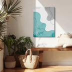 Cuadro canvas Ondas Teal Fluidas y Delicadas - Contemporaneos Abstractos - Vista Lifestyle