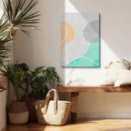 Cuadro canvas Marmol Gris Teal y Naranja - Contemporaneos Abstractos - Vista Lifestyle