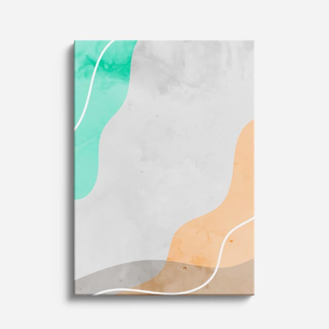 Cuadro canvas Marmol Gris Naranja Suave - Contemporaneos Abstractos - Vista Frente