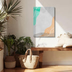 Cuadro canvas Marmol Gris Naranja Suave - Contemporaneos Abstractos - Vista Lifestyle