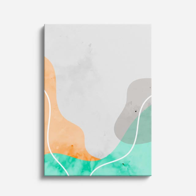 Cuadro canvas Marmol Gris y Verde Fluido - Contemporaneos Abstractos - Vista Frente