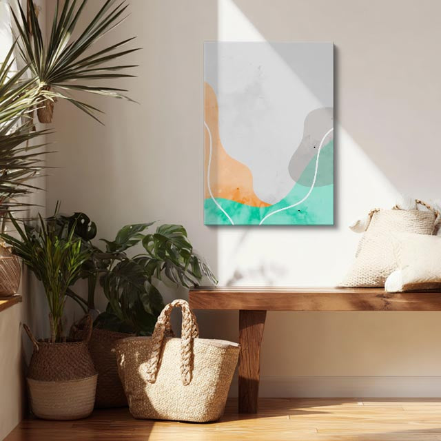Cuadro canvas Marmol Gris y Verde Fluido - Contemporaneos Abstractos - Vista Lifestyle