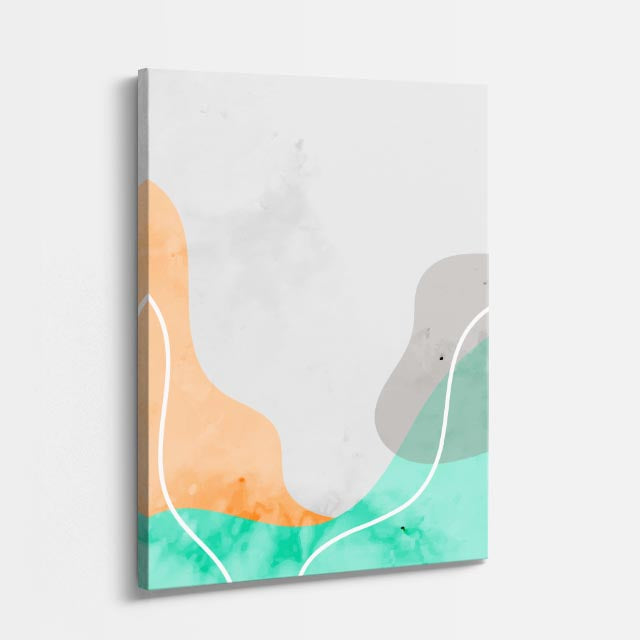 Cuadro canvas Marmol Gris y Verde Fluido - Contemporaneos Abstractos - Vista Perspectiva