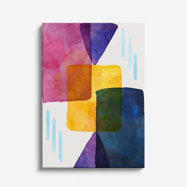 Cuadro canvas Formas Geometricas Coloridas Vivas - Contemporaneos Abstractos - Vista Frente