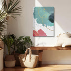 Cuadro canvas Acuarela Teal Dorado Elegante - Contemporaneos Abstractos - Vista Lifestyle