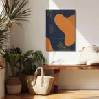 Cuadro canvas Abstracto Azul Marino Botanico Dorado - Contemporaneos Abstractos - Vista Lifestyle