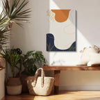 Cuadro canvas Abstracto Beige Botanico Azul - Contemporaneos Abstractos - Vista Lifestyle