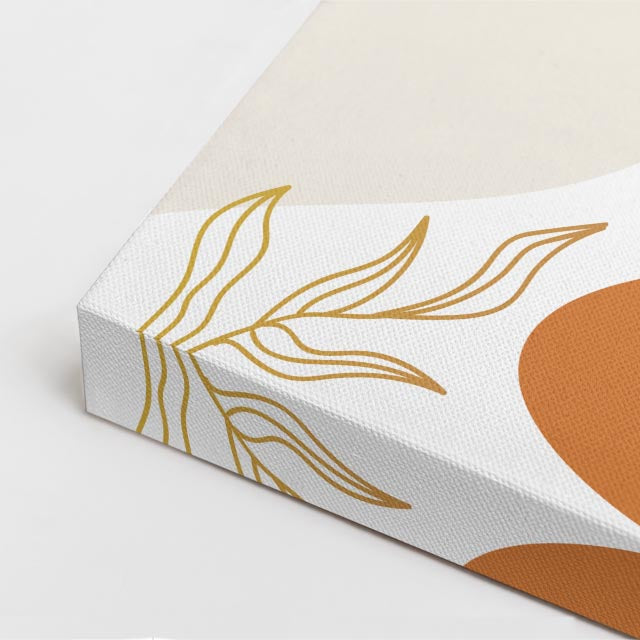 Cuadro canvas Abstracto Beige Naranja Botanico - Contemporaneos Abstractos - Vista CloseUp