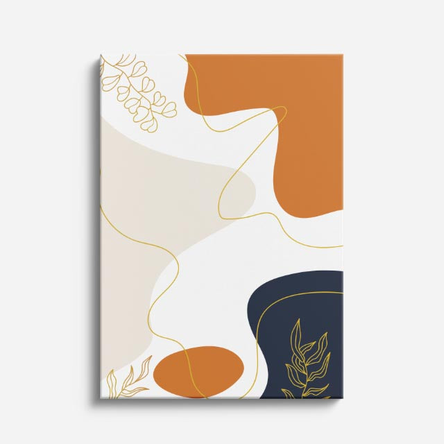Cuadro canvas Abstracto Beige Naranja Botanico - Contemporaneos Abstractos - Vista Frente