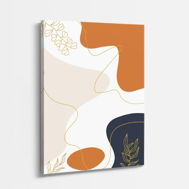 Cuadro canvas Abstracto Beige Naranja Botanico - Contemporaneos Abstractos - Vista Perspectiva
