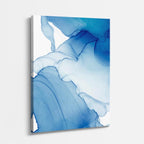 Cuadro canvas Acuarela Azul Fluida Translucida - Contemporaneos Abstractos - Vista Perspectiva