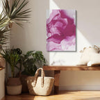 Cuadro canvas Acuarela Fucsia Texturas Florales - Contemporaneos Abstractos - Vista Lifestyle
