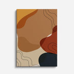 Cuadro canvas Ondas Terracota y Beige Organicas - Contemporaneos Abstractos - Vista Frente