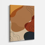 Cuadro canvas Ondas Terracota y Beige Organicas - Contemporaneos Abstractos - Vista Perspectiva