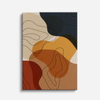 Cuadro canvas Ondas Terracota Mostaza Lineas - Contemporaneos Abstractos - Vista Frente