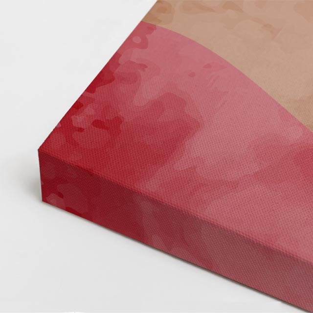 Cuadro canvas Ondas Salmon Rosa Acuarela - Contemporaneos Abstractos - Vista CloseUp