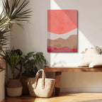 Cuadro canvas Ondas Salmon Rosa Acuarela - Contemporaneos Abstractos - Vista Lifestyle