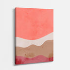Cuadro canvas Ondas Salmon Rosa Acuarela - Contemporaneos Abstractos - Vista Perspectiva