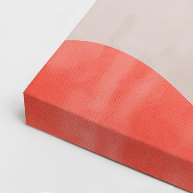 Cuadro canvas Ondas Salmon Rojo Suaves - Contemporaneos Abstractos - Vista CloseUp