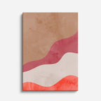 Cuadro canvas Ondas Salmon Rojo Suaves - Contemporaneos Abstractos - Vista Frente