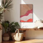Cuadro canvas Ondas Salmon Rojo Suaves - Contemporaneos Abstractos - Vista Lifestyle