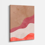 Cuadro canvas Ondas Salmon Rojo Suaves - Contemporaneos Abstractos - Vista Perspectiva