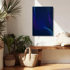 Cuadro canvas Ondas Azul Marino Neon Oscuro - Contemporaneos Abstractos - Vista Lifestyle