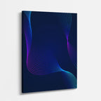 Cuadro canvas Ondas Azul Marino Neon Oscuro - Contemporaneos Abstractos - Vista Perspectiva