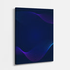 Cuadro canvas Ondas Azul Marino Neon Profundo - Contemporaneos Abstractos - Vista Perspectiva