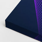 Cuadro canvas Ondas Azul Morado Neon Vibrante - Contemporaneos Abstractos - Vista CloseUp