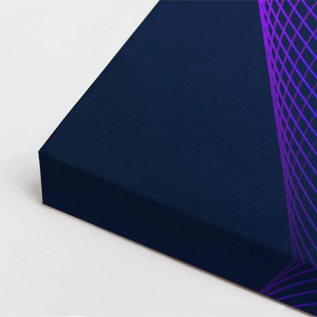 Cuadro canvas Ondas Azul Morado Neon Vibrante - Contemporaneos Abstractos - Vista CloseUp