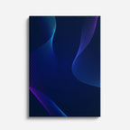 Cuadro canvas Ondas Azul Morado Neon Vibrante - Contemporaneos Abstractos - Vista Frente