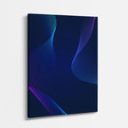 Cuadro canvas Ondas Azul Morado Neon Vibrante - Contemporaneos Abstractos - Vista Perspectiva