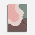 Cuadro canvas Ondas Rosa y Salmon Organicas - Contemporaneos Abstractos - Vista Frente