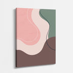 Cuadro canvas Ondas Rosa y Salmon Organicas - Contemporaneos Abstractos - Vista Perspectiva