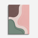 Cuadro canvas Ondas Verde y Marron Suaves - Contemporaneos Abstractos - Vista Frente