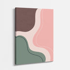 Cuadro canvas Ondas Verde y Marron Suaves - Contemporaneos Abstractos - Vista Perspectiva