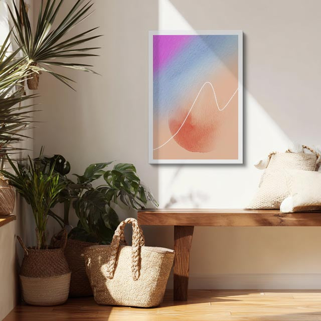 Cuadro canvas Degradado Rosa Naranja Suave - Contemporaneos Abstractos - Vista Lifestyle