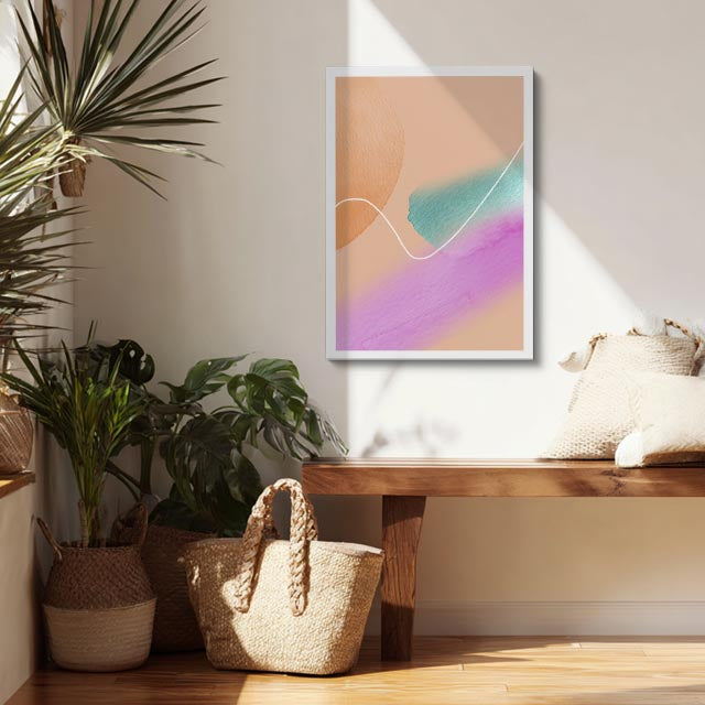 Cuadro canvas Degradado Naranja Lila Pastel - Contemporaneos Abstractos - Vista Lifestyle